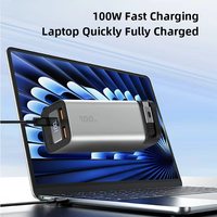 Estación de Energía Portátil de 20000mAh, Aleación de Aluminio, con Pantalla LED, Salida USB Dual de 100W, Entrada Tipo-C, Función de Soporte para Laptops