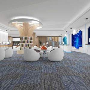 Losetas de Alfombra de Polipropileno Removibles de Fácil Instalación para Oficina, 50x50cm, Antideslizantes, Ecológicas, con Patrón Decorativo Tipo Rompecabezas, para Uso Comercial - Product Image 1