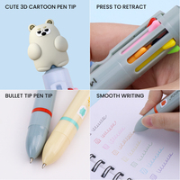 Nuevo Diseño Creativo con Temática de IP, Bolígrafo de 8 Colores, Bolígrafo Multicolor con Clic Lateral, Bolígrafo con Diseño de Animal 3D