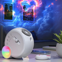 Projecteur de Galaxie Étoile de Lune Chambre d'Enfant 17 Lumières Colorées RGB Veilleuse 15 Bruits Blancs USB Étoiles Planètes Galaxie Lampe de Projection