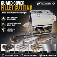 Pisciculture Fileteuse Continue de Poisson Acier Inox 304 Capot de Protection pour Poisson-chat Pangasius Travail du Poisson