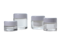 Personnalisé Unique Élégant Plusieurs couleurs 50g Pots En Verre Pour Le Visage 120ml 100ml 40ml Toner Soins De La Peau Sérum Lotion Bouteilles En Verre