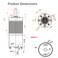 Moteur à engrenages planétaires 36 mm 3530, moteur de réduction CC à couple élevé, moteur électrique à aimant permanent à balais pour équipement d'automatisation