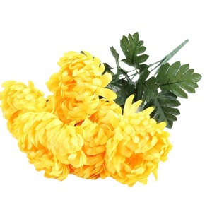 ดอกดาวเรืองประดิษฐ์สำหรับวันบูชายัญดอกไม้ผ้าไหม7ดอกดาวเรือง - Product Image 5