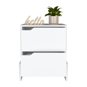 Luss Nightstand Bedside Table With 2 <b>Drawers</b> Modern <b>Storage</b> <b>Drawer</b> Unit For Bedroom - Product Image 5