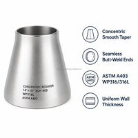 Reductor Excéntrico de Acero al Carbono OEM para Suministro de Agua de Gran Diámetro, Soldadura a Tope, NPS 6, 36 Pulgadas, ASME B16.9, ASTM A234 WPB para Drenaje