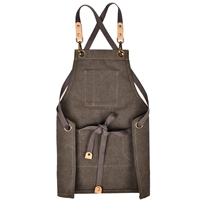 Tablier personnalisé en cuir imperméable et toile de coton pour adultes et enfants, pour la cuisine domestique, le jardinage, la peinture, impression de logo personnalisée