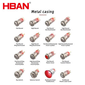 Interrupteur à bouton trois couleurs, interrupteur à LED tricolore RGB, interrupteur à bouton poussoir bicolore éclairé rouge vert bleu, IP67, 220v, 16mm - Product Image 2