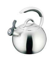 Bouilloire à thé en acier inoxydable poli 18/8, 1,9 L, compatible induction, design moderne, écologique, avec couvercle, pour la maison et les hôtels, haute qualité
