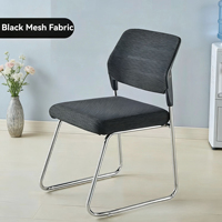 Chaise de bureau empilable en cuir PU noir de haute qualité, directement de l'usine chinoise, idéale pour le bureau à domicile
