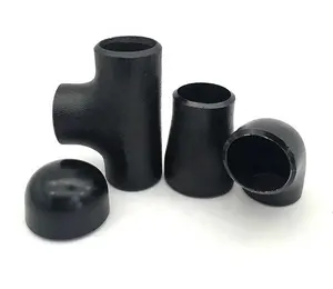 China Hersteller 4 Zoll nahtloses geschweißtes Schweißen Equal Black Carbon Steel Smls bw Sch40 Sch80 Buttweld Elbow Tee Pipe Fitting