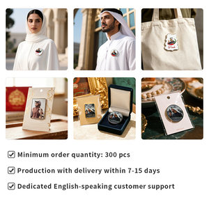 Imán de esmalte con retrato del líder de los Emiratos Árabes Unidos, Mohamed Bin Zayed, personalizado, pegatina para teléfono, insignia, equipo de respuesta rápida en línea - Product Image 6