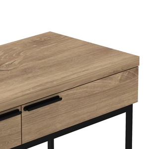 Mesa de Consola Moderna con 2 Cajones y Patas de Metal Dorado para Entrada - Product Image 3