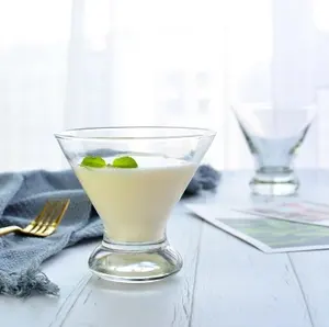 Groothandel 8Oz Clear Loodvrij Kristal Korte Stemless Martini Cocktail Glas