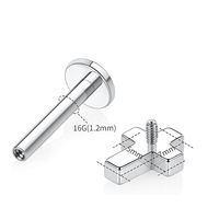 2025 nouvelle mode G23 titane alliage corps Piercing bijoux F136 croix incrusté 5A Zircon boucles d'oreilles lèvre ongles bijoux transfrontaliers