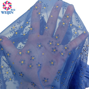 Tissu imprimé Weijin en maille power nylon-spandex 65g, uni, effet feuille, tulle, tricoté chaîne, crêpe doux, pour vêtements de loisirs et de scène - Product Image 2