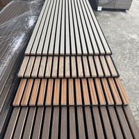 Panneaux acoustiques en bois à lattes 60*240cm en gros, 100% fibre de polyester, insonorisants pour salon, décorations murales