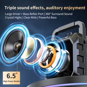 Máy karaoke Loa <span class=keywords><strong>Bluetooth</strong></span> không dây có tay cầm để nghe nhạc và tiệc tùng ngoài trời - Product Image 5