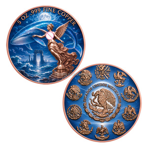 Moneda de Cobre Puro 999 de 5 oz, Diosa de la Libertad Alada, Mitología, Cisne, Ballena, <span class=keywords><strong>Medusa</strong></span>, Pájaro, Luna, Noche, Fantasía, Coleccionable, Venta al por Mayor - Product Image 2