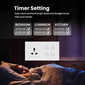 Tuya Smart Touch Wifi Switch 8 Way Remote Control With Alexa Voice Support For Home Automation - Product Image 4