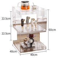 Großhandel Kreativer Transparenter Acryl-Nachttisch Wohnzimmer Moderner Personalisierter Roter Kaffee-Beistelltisch für Schlafzimmer Büromöbel