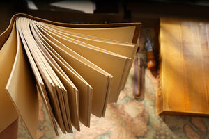 Carnet à couverture rigide en cuir rétro, très populaire, format 32k, en cuir Crazy Horse, épaissi, avec reliure cousue, idéal comme cadeau créatif, 19x14cm, 200 pages - Product Image 5