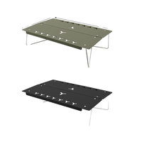 Table de camping pliable légère d'extérieur, portable pour pique-nique, randonnée et barbecue, mobilier d'extérieur à ouverture rapide