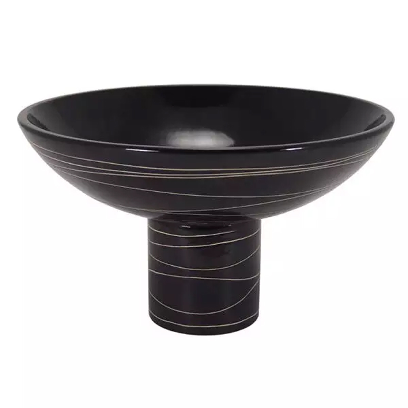 Сделанная на заказ черная ваза, керамическая японская Цветочная ваза ikebana