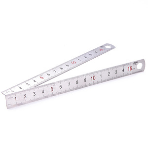 Deli Steel Ruler 15cm Metal Measuring Tool For Student School Use - Product Image 2