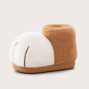 Vente en gros de pantoufles en peluche en coton avec motif de patte de chat en forme de boule de neige créative et mignonne, comme cadeaux - Product Image 4