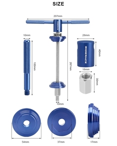 Herramientas de instalación y extracción de dirección de bicicleta Riderace, <span class=keywords><strong>extractor</strong></span>/prensa de <span class=keywords><strong>rodamientos</strong></span> de pedalier para bicicletas de montaña y carretera, herramientas de reparación MTB - Product Image 6