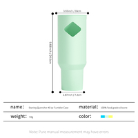 Housse de protection pour tasse antidérapante de qualité supérieure sans BPA 40OZ Tumbler manchon de protection en silicone souple