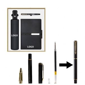 Custom Corporate Gift Box Set Wholesale Red Color Notebook and Ballpoint Pen Business Gift Set with Logo - Product Image 3