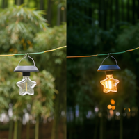 Lampes suspendues solaires en forme d'étoile, IP44, étanches, LED automatiques, télécommande, certifiées CE, pour le camping en plein air, les tentes