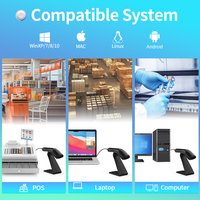 Xincode 2D USB con cable Escáneres de código de barras Inventario Escáner de código Qr portátil Sensor CMOS Lector de código de barras con soporte para la venta