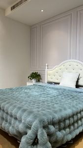 Couverture lisse de <span class=keywords><strong>lapin</strong></span> en fausse fourrure super douce Couvertures de vison à bon prix - Product Image 3