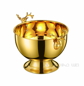 Fabbrica di alta qualità piccola ciotola di ghiaccio dorato addensare refrigeratore di <span class=keywords><strong>vino</strong></span> refrigeratore di Champagne refrigeratore per bevande ciotole di ghiaccio per feste secchielli per <span class=keywords><strong>vino</strong></span> - Product Image 2