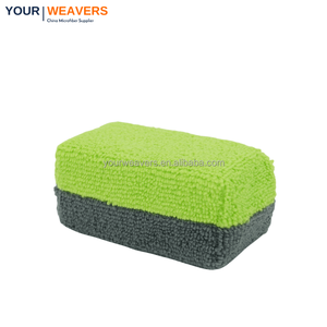 Hai mặt xe sợi nhỏ tẩy lông Applicator Buffing Pad vuông chăm sóc xe lớp phủ Applicator miếng bọt biển - Product Image 4