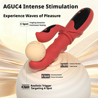 Vibromasseur Dildo à Ondulations pour Femmes, Stimulation par Pression de la Langue et des Doigts, Jouets Sexuels, Masturbateur Féminin avec Affichage LED