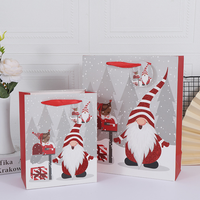 Sac fourre-tout personnalisé en poudre et paillettes imprimé Père Noël joyeux Noël sac d'emballage cadeau en papier avec poignée