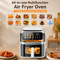 Four à friture intelligente WiFi 8L/11L avec cuisson vapeur, double chauffage, double fenêtre de visualisation, panneau tactile numérique, cuisinière multifonction OEM