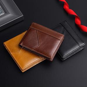 Everyday Use Vintage Oil Wax Cowhide <b>RFID</b> Anti-Magnetic Anti-Theft European and American Genuine Leather Men's <b>Wallet</b> - Product Image 1