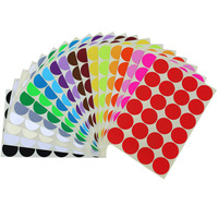 Autocollants A5 colorés à pois, étiquettes de marquage colorées, papier détachable, scellage auto-adhésif manuscrit