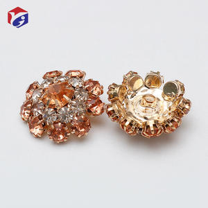 Colorido Rhinestone Crystal Diamond Botões para Wool Coat Cardigan Diamond Decoração Acessórios Crystal Botões - Product Image 3