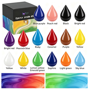LEQU Happy And Fun Bulk 16 Couleurs de Teintures Liquides pour Résine Époxy, Très Concentrées, pour Fournitures d'Artisanat en Gros - Product Image 5