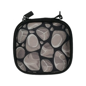 Coque rigide carrée transportant un étui à fermeture éclair EVA pour écouteurs - Product Image 5