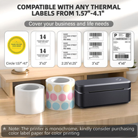 Imprimante Thermique d'Étiquettes d'Expédition Portable Marklife X4, Machine à Étiquettes Adhésives Étanche de 4x6 Pouces pour les Petites Entreprises et l'Utilisation en Entrepôt