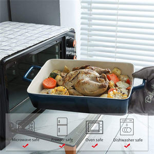 Plateau de cuisson rectangulaire pour légumes, lasagnes, poulet, ustensiles de cuisson, ensemble de casseroles, <span class=keywords><strong>gâteau</strong></span> avec poignées - Product Image 6