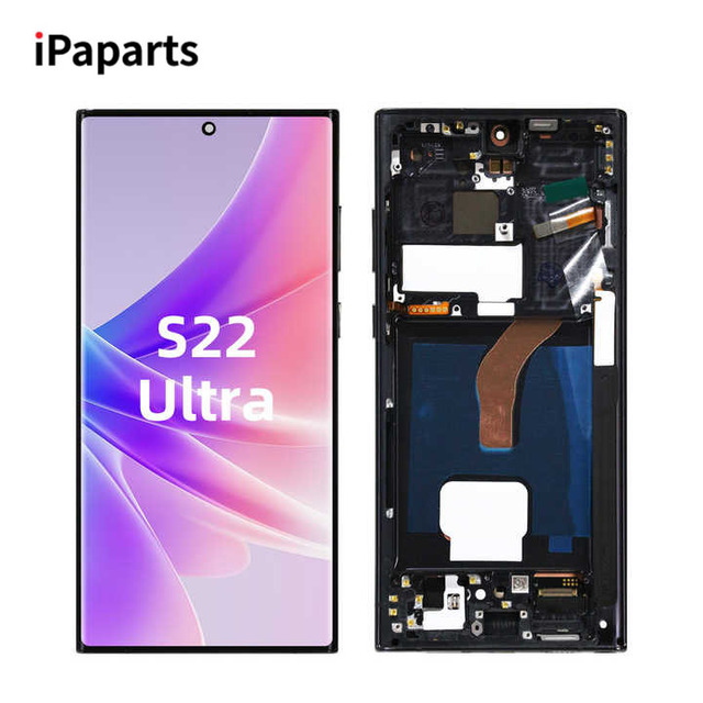 LCD Touch Screen Replacement for for S22 Ultra with Frame Brand New 1 Year Warranty 6.78" Display
