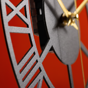 นาฬิกาตั้งโต๊ะโลหะคลาสสิกแบบโมเดิร์นเงียบสีทองแวววาวนาฬิกาแขวนผนังทองแดงพร้อมเข็มแสดงการตกแต่งบ้าน - Product Image 1